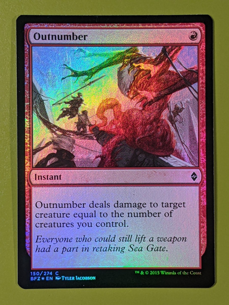 FOIL Outnumber x1 Battle for Zendikar 1x Magic the Gathering MTG