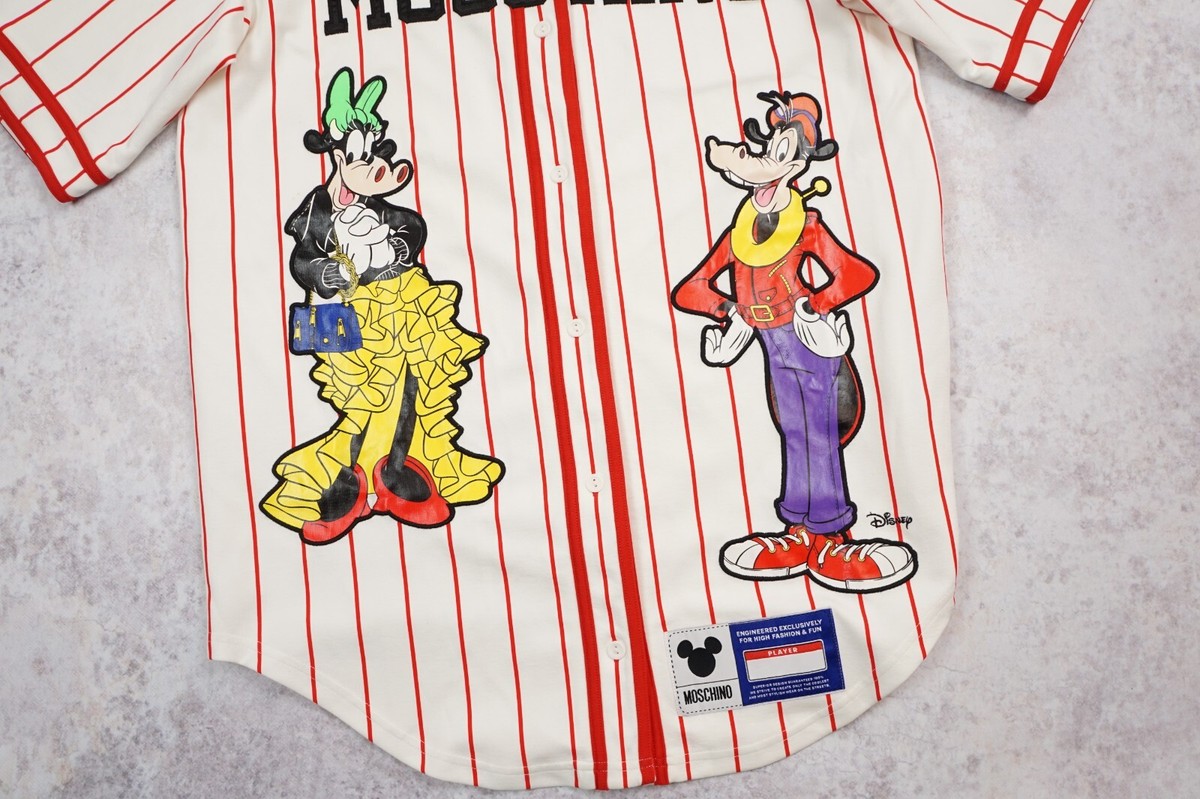 Used Moschino H&M HM Baseball Dress Shirt Goofy Disney Size S