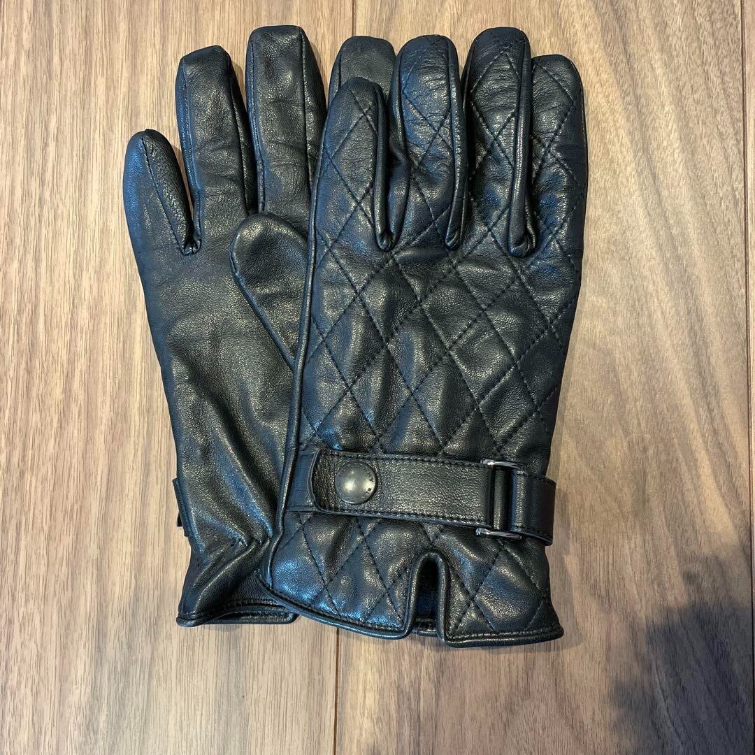 Burberry Black Label Leather Gloves quilting fashion goods simple