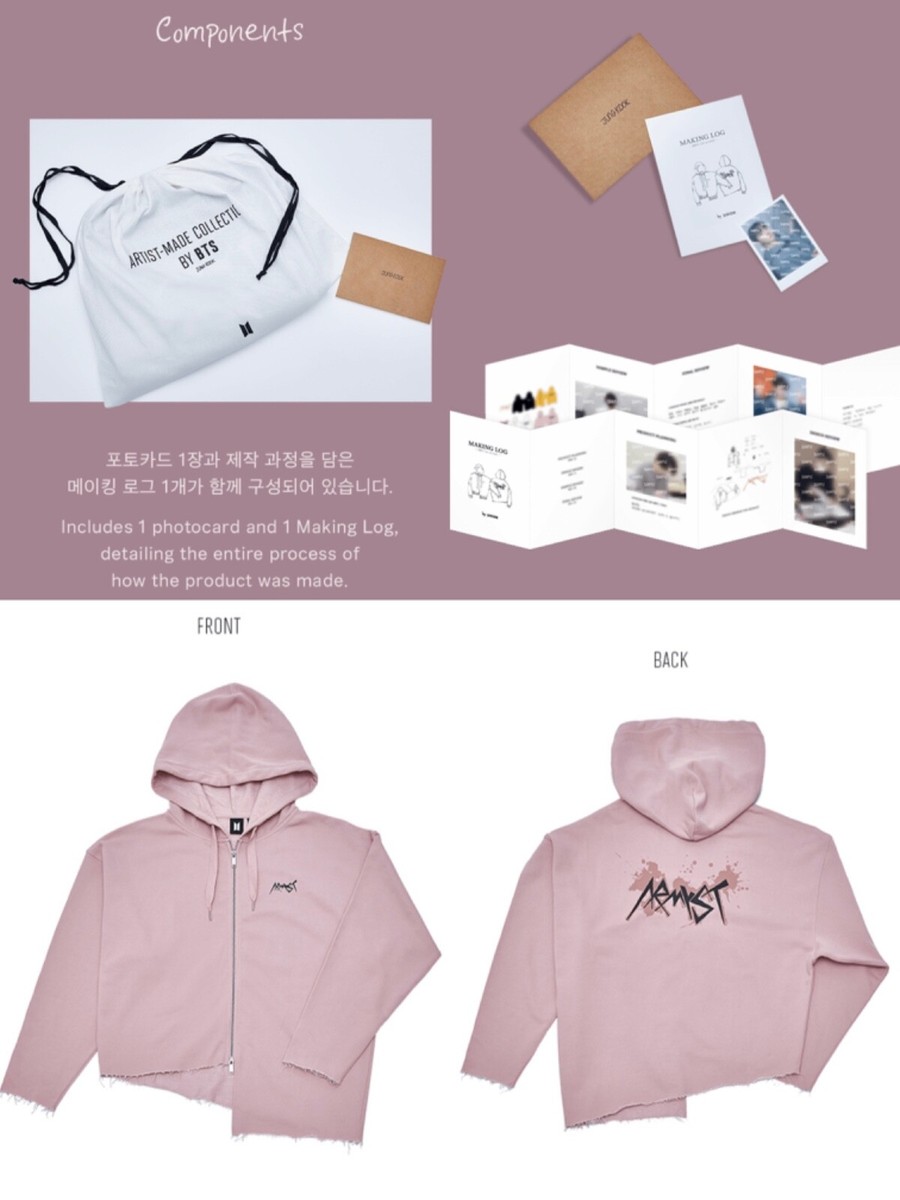 BTS JUNG KOOK 売れ筋 ジョングク アーティストメイド フーディー L