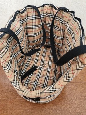 Burberry Check Dog Carrier Bag Small Pet Travel Tote Beige Plaid