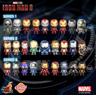 Hot Toys Cosbi Marvel Ironman 3 Series 1, 2, 3 Set Of 24 PCS w