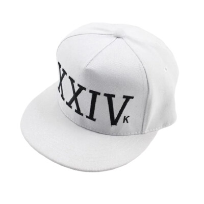 XXIVk 24K White Baseball Cap Bruno Mars Hat 24 K Magic XXIV K