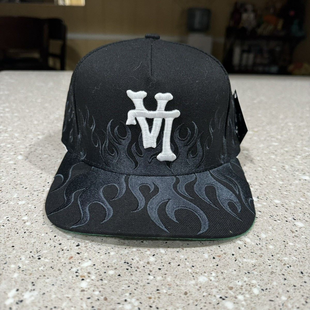 KTHLA Kill The Hype - LA Tonal Flame Fitted Cap - Black - sz 7