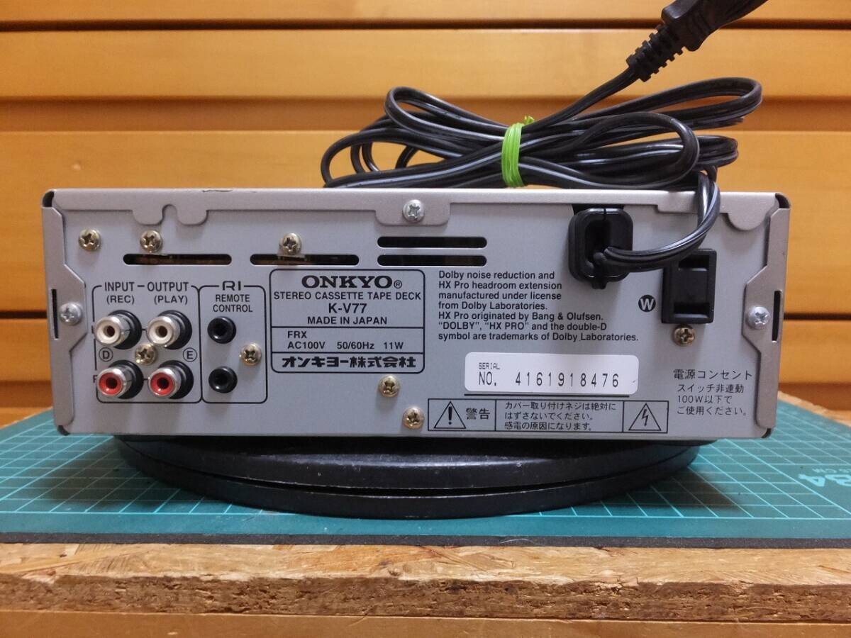 Vintage Onkyo K-V77 Cassette Deck Excellent Condition almost