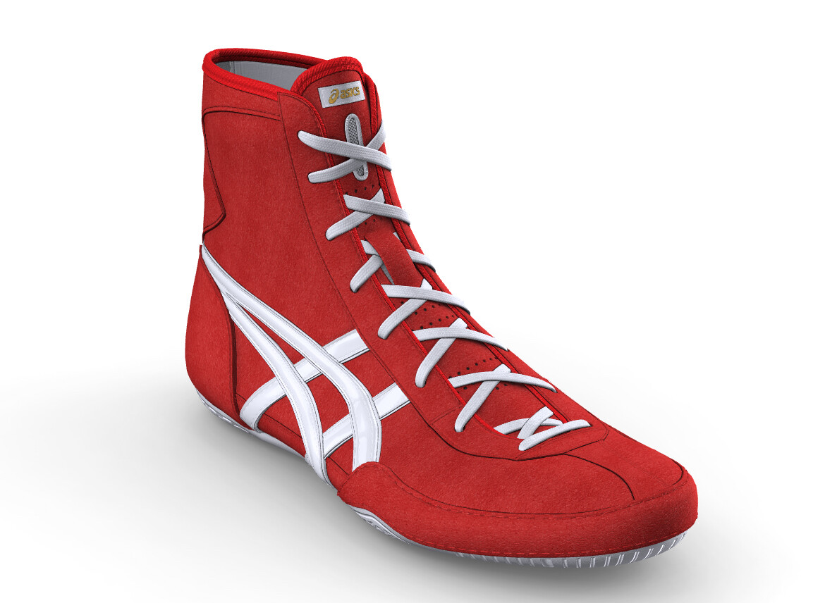 asics Boxing Wrestling Shoes Red White Line NEW EX-EO TWR900 Next