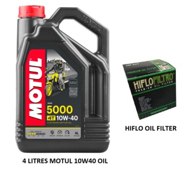 Oil and Filter For Kawasaki ZX-6R 636 G Ninja 2019-2020 Motul 5000
