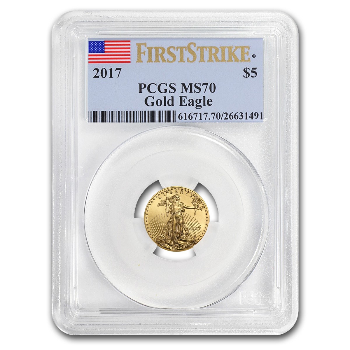 2017 1/10 oz American Gold Eagle MS-70 PCGS (FirstStrike®) | eBay