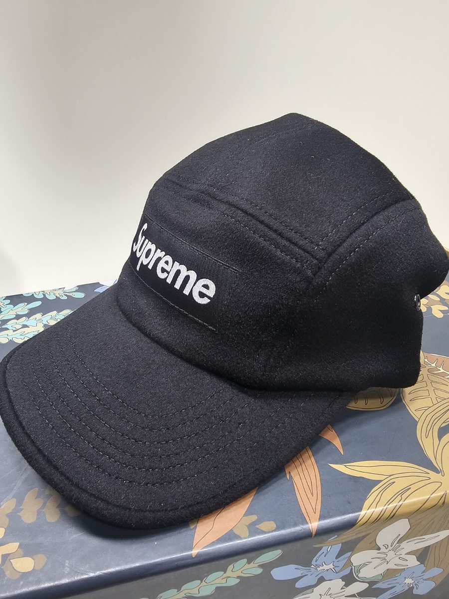 Supreme Wool Camp Cap Black FW20 | eBay