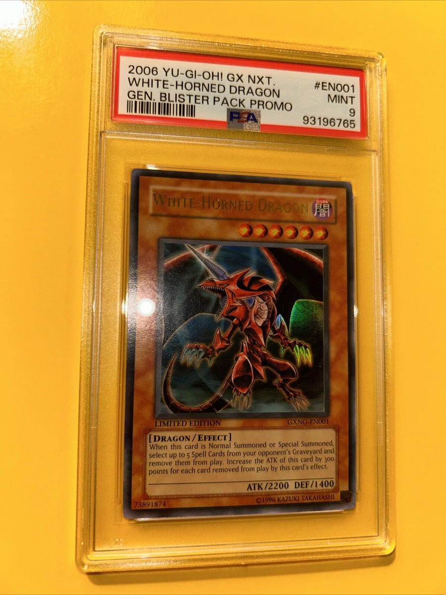 YuGiOh WHITE-HORNED DRAGON #GXNG-EN001🔥PSA 9 MINT🔥LIMITED ED