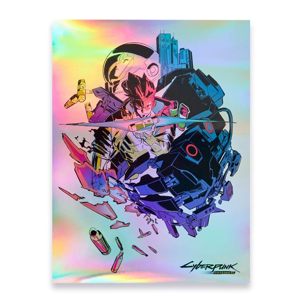 Cyberpunk Edge Runners David & Lucy Lithograph poster 400 x 300 mm