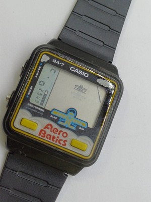 RARE VINTAGE CASIO GAME 688 GA-7 AERO BATICS DIGITAL WATCH JAPAN
