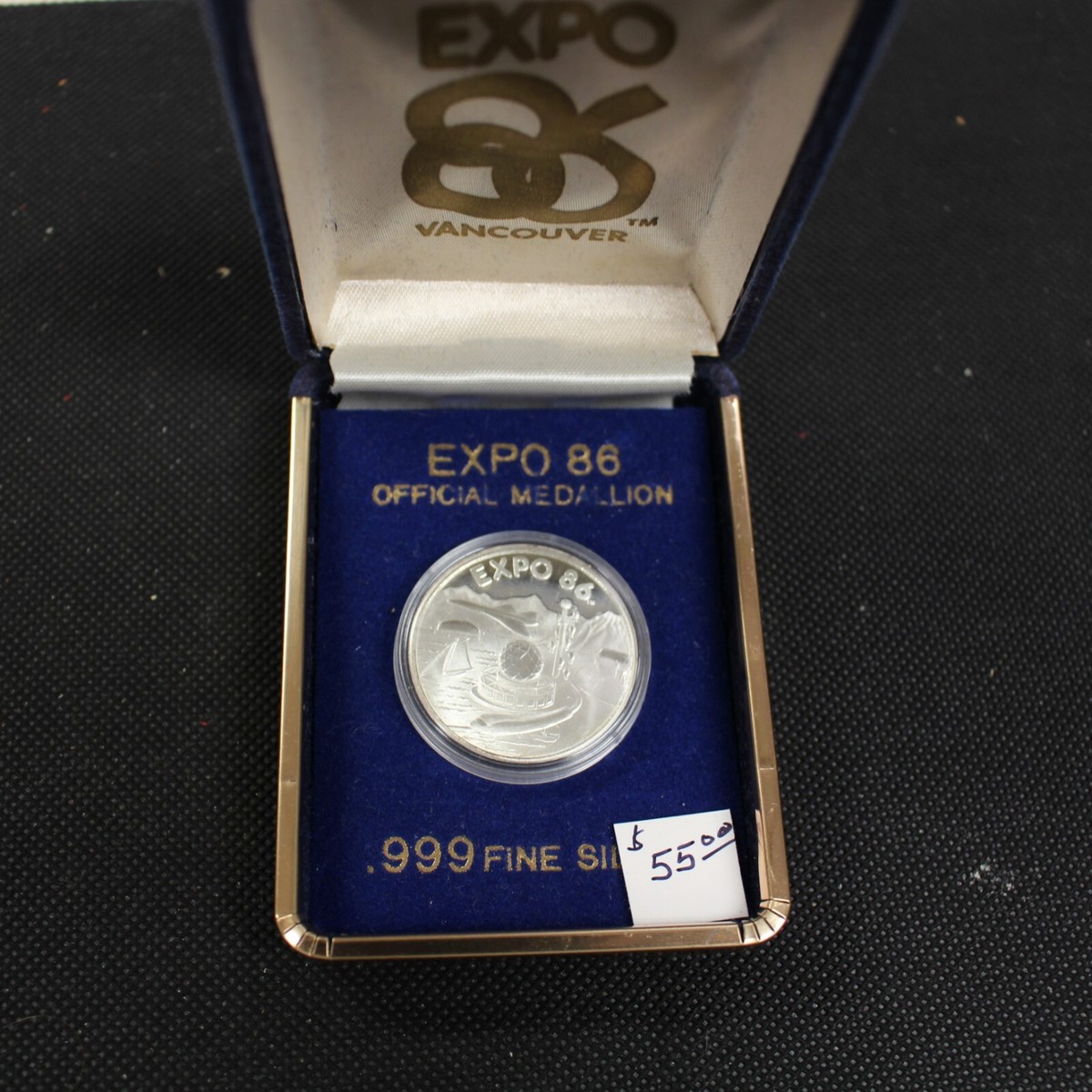 1986 World Exposition “Expo 86” .999 Silver Medallion In Original