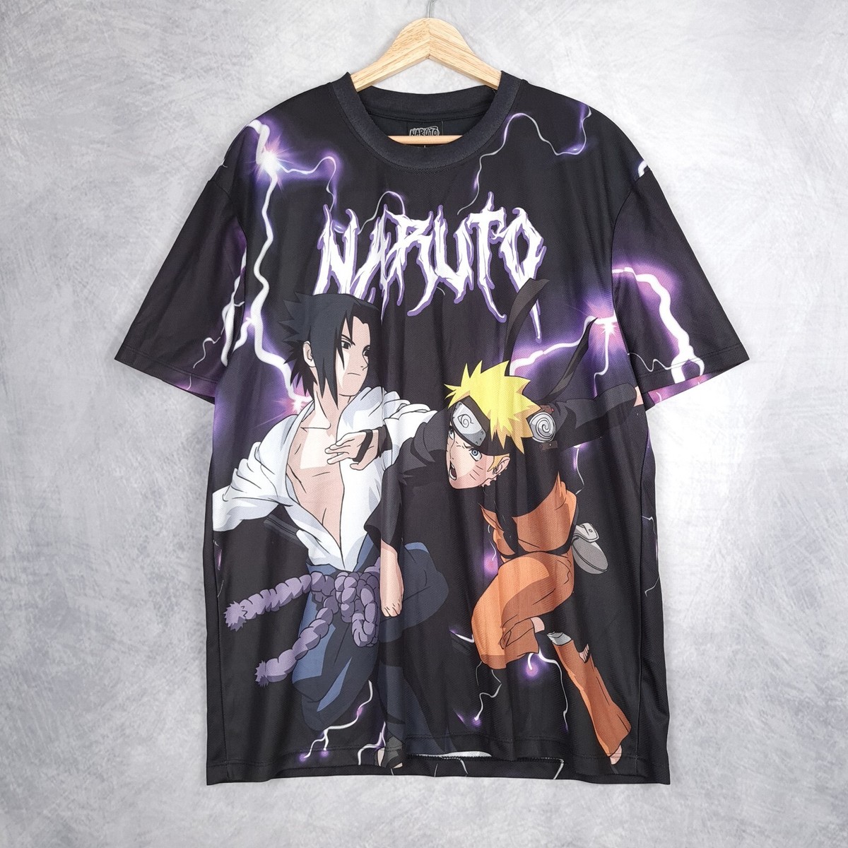 激レア ナルトvsサスケ 最終決戦 ヴィンテージ タイダイ tシャツ M