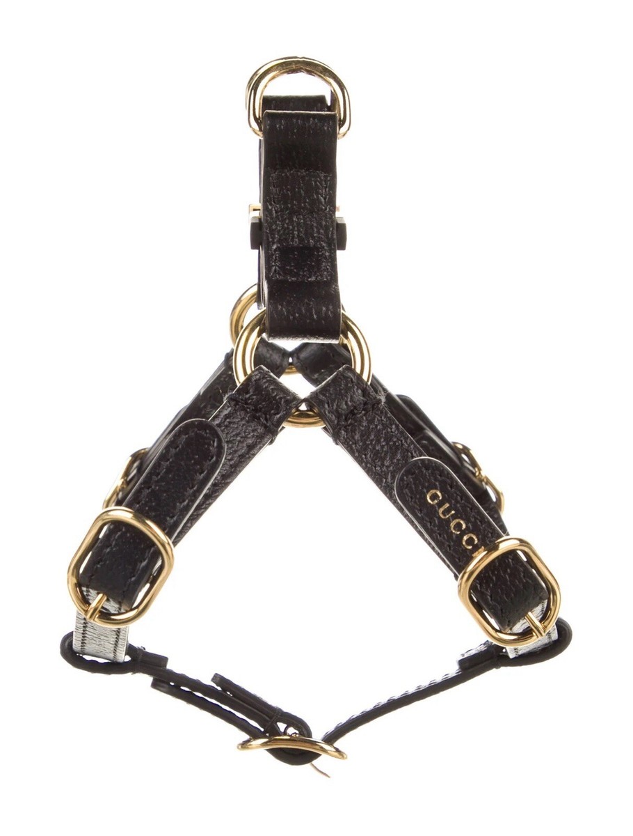 NEW Gucci Dogs XL Black Leather Pet Harness 100% Authentic | eBay