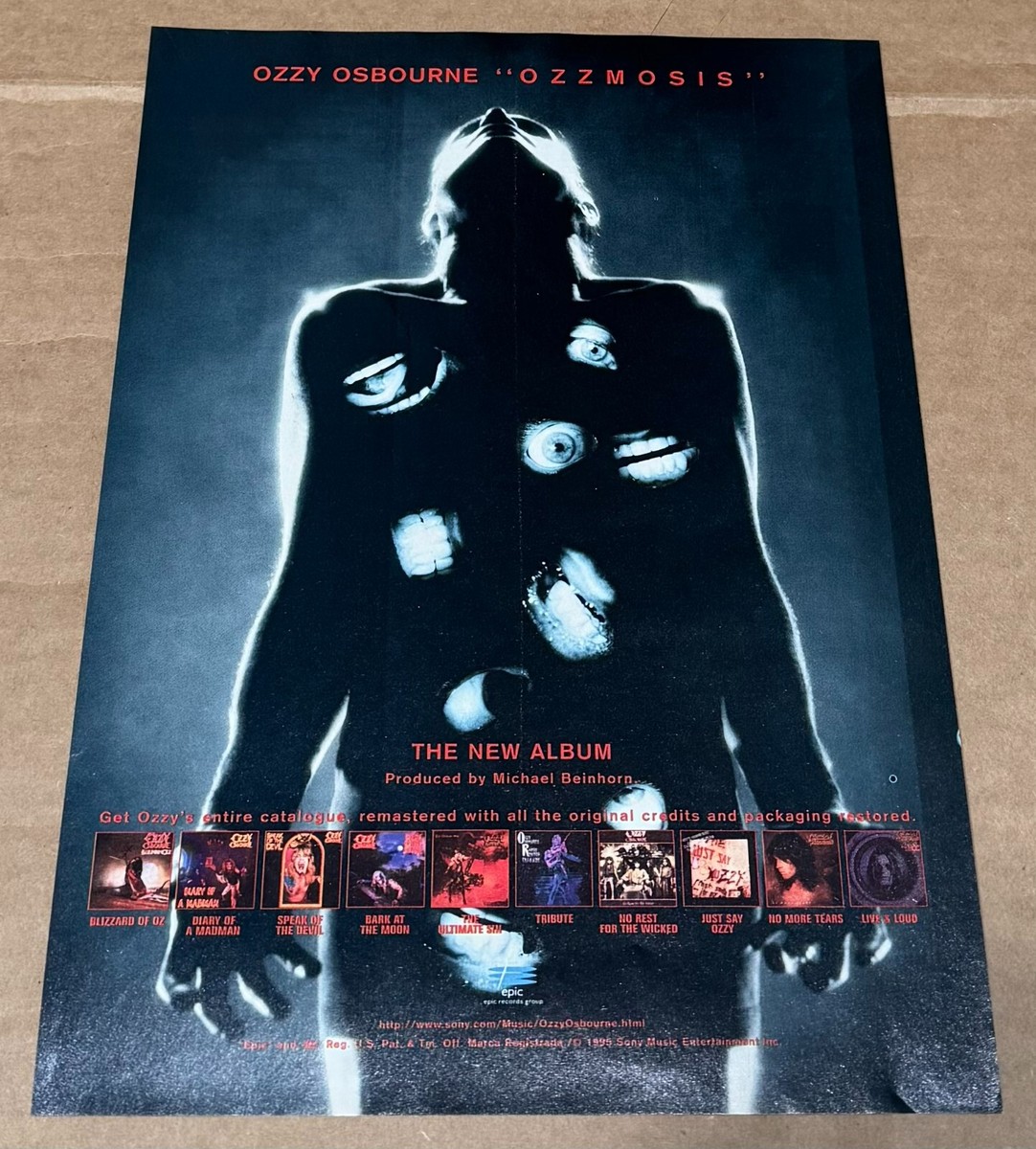 1995©Ozzy Osbourne”OZZMOSIS” XL Vintage Rare Vintage 90s Ozzy Osbourne