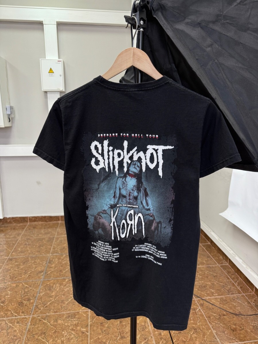 🇺🇸 Vintage Slipknot Korn Prepare For Hell Tour 2015 T-Shirt size