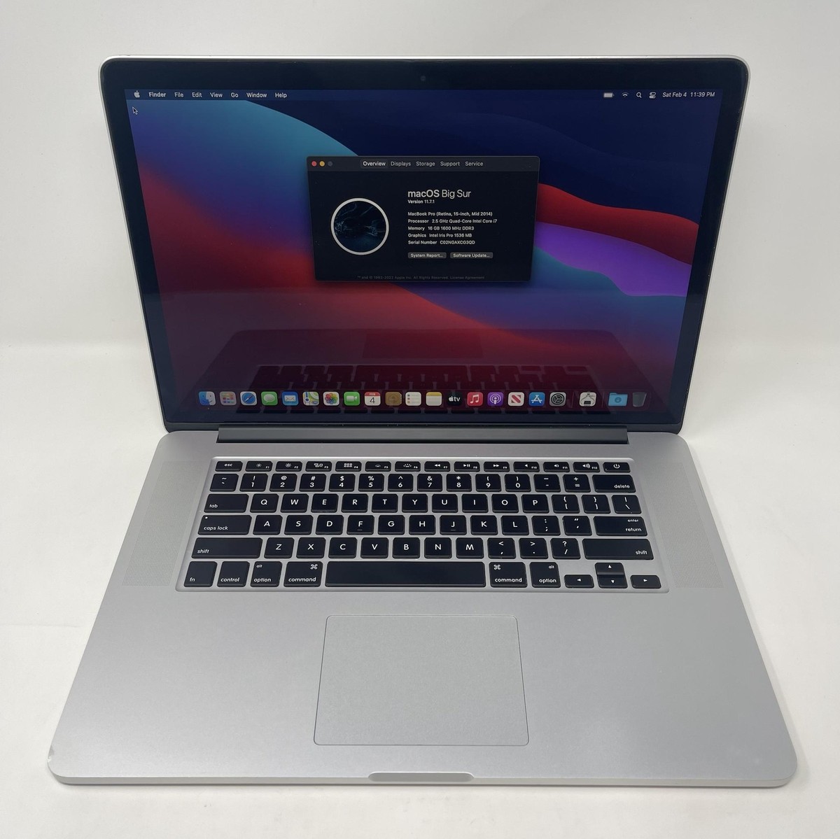 Apple MacBook Pro Retina 15-inch Mid 2014 2.5 GHz i7 16GB 500GB