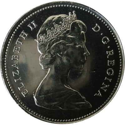 1968 Canada Quarter .500 Silver Coin Elizabeth II Caribou 25 Cents