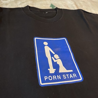 Vintage Porn Star Skate Shirt Size Medium 90's Raver Tee PornStar