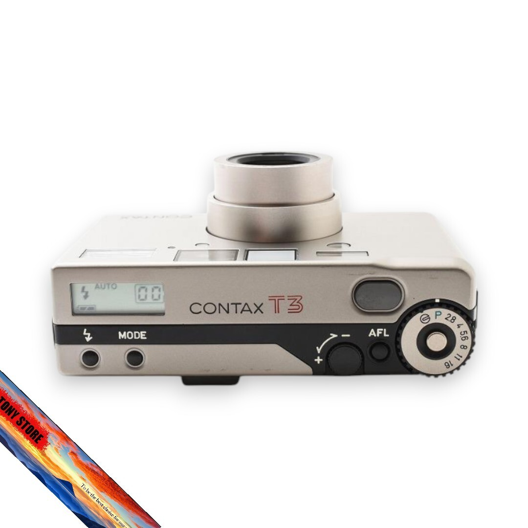Contax T3 35mm Compact Film Camera Silver Titanium Point & Shoot