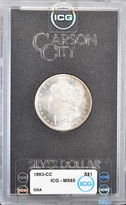 Uncirculated MS 65 Graded 1883 Year Morgan US Dollars (1878-1921