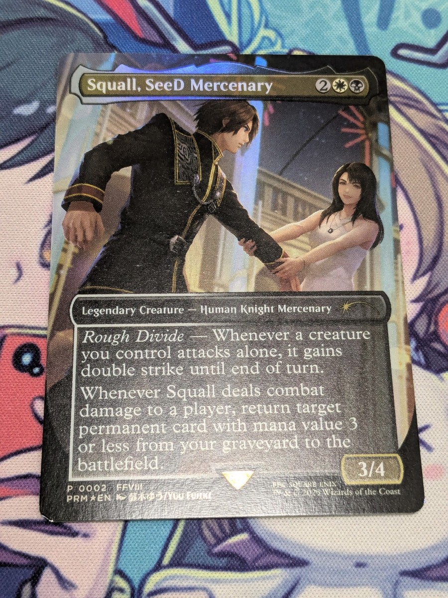 Squall, SeeD Mercenary Standard Showdown Promo Borderless FOIL