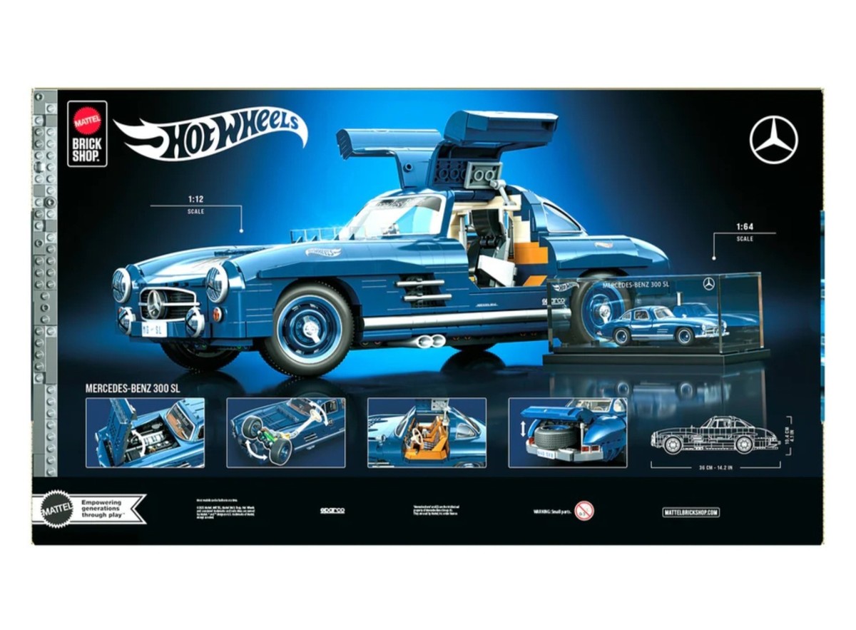 Mattel Brick Shop Hot Wheels Mercedes-Benz 300 SL Building Set