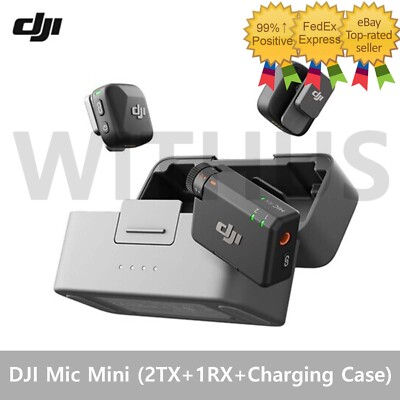 DJI Mic Mini (2TX+1RX+Charging Case) Mini Wireless Microphone Full