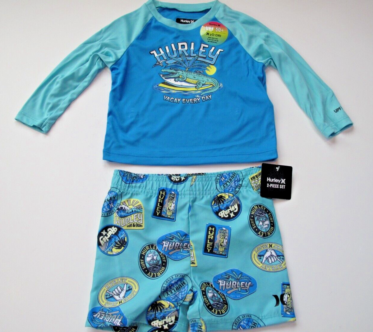 セットFCRB Hurley RASH GUARD、 SWIM SHORTS Hurley Boys Rash Guard