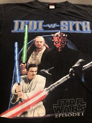Star Wars Episode One Movie Jedi VS Sith Big Graphic T shirt