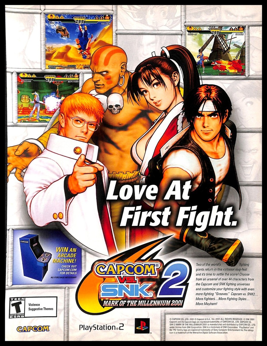 2001 Capcom vs. SNK Mark of the Millennium Retro Video Game PRINT