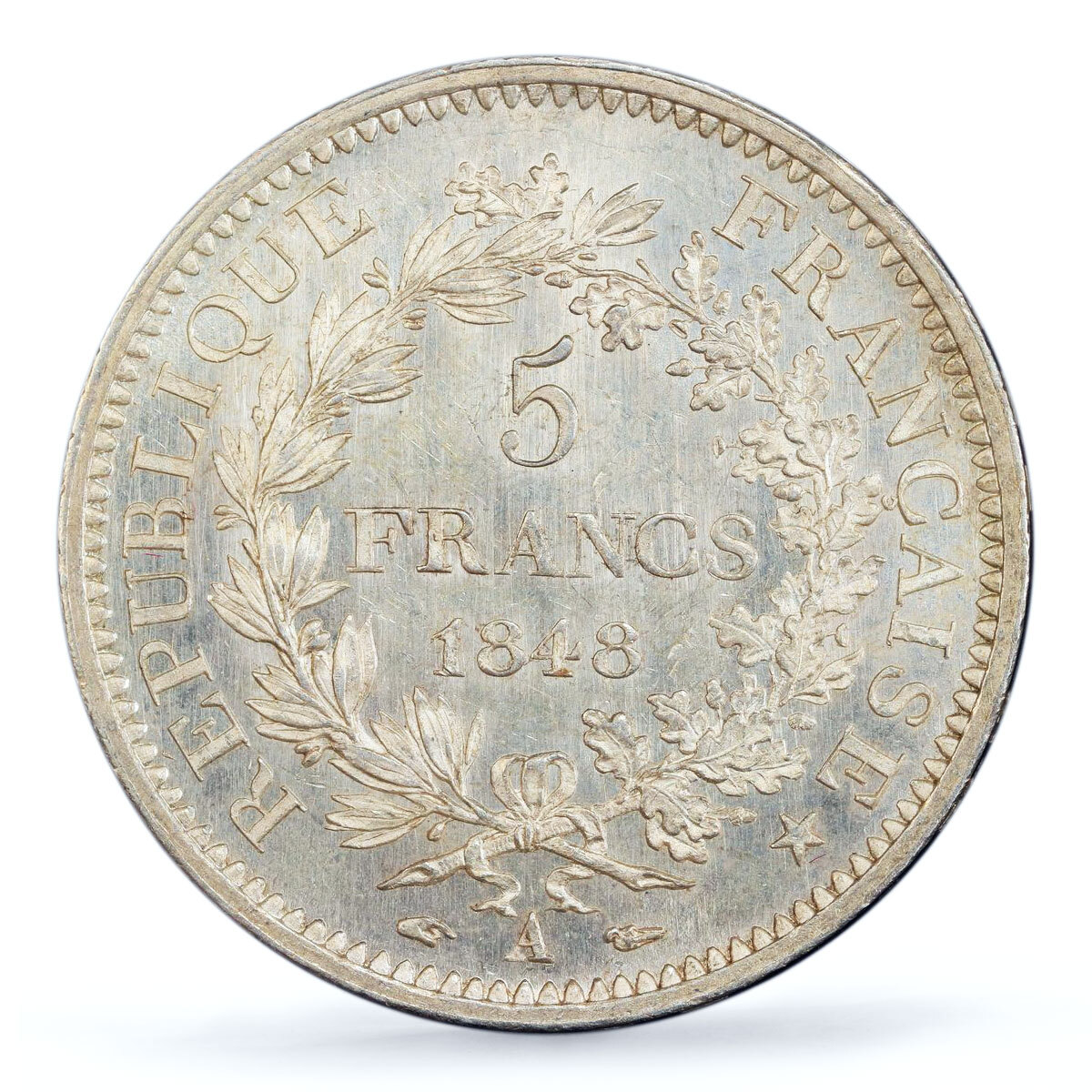 フランス1848アラード 試鋳貨パターン5フラン PCGS-SP62 希少品