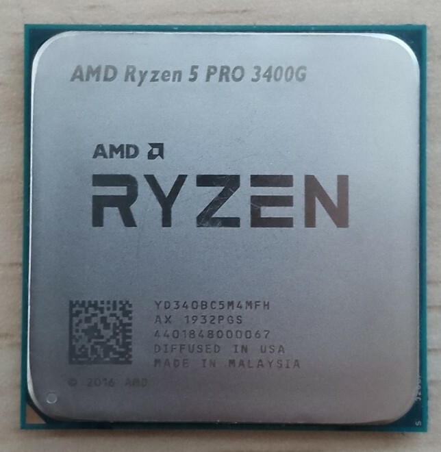 AMD Ryzen 5 3400G 4-Core 8-Thread CPU, 3.7GHz, 65W, Socket AM4 (R5