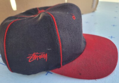 Vintage Stussy SS Snapback Hat Cap Black TRUCKER Rare Early 80s | eBay