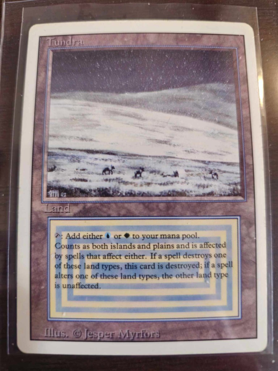 MTG Tundra Revised Magic: The Gathering Authentic Rare Dual Land
