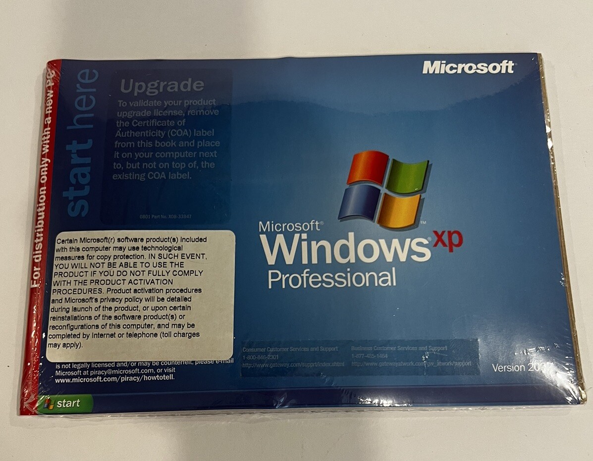 Microsoft Windows XP Professional Upgrade w/ Product Key CD