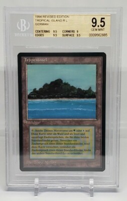 Tropical Island MTG Revised Edition FBB German Dual Land BGS 9.5