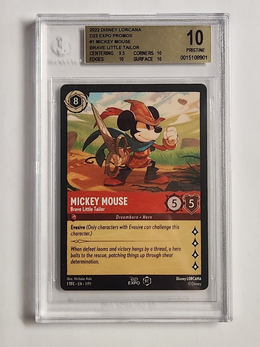 Disney Lorcana D23 Expo #1 Mickey Mouse Promo Card BGS 10 