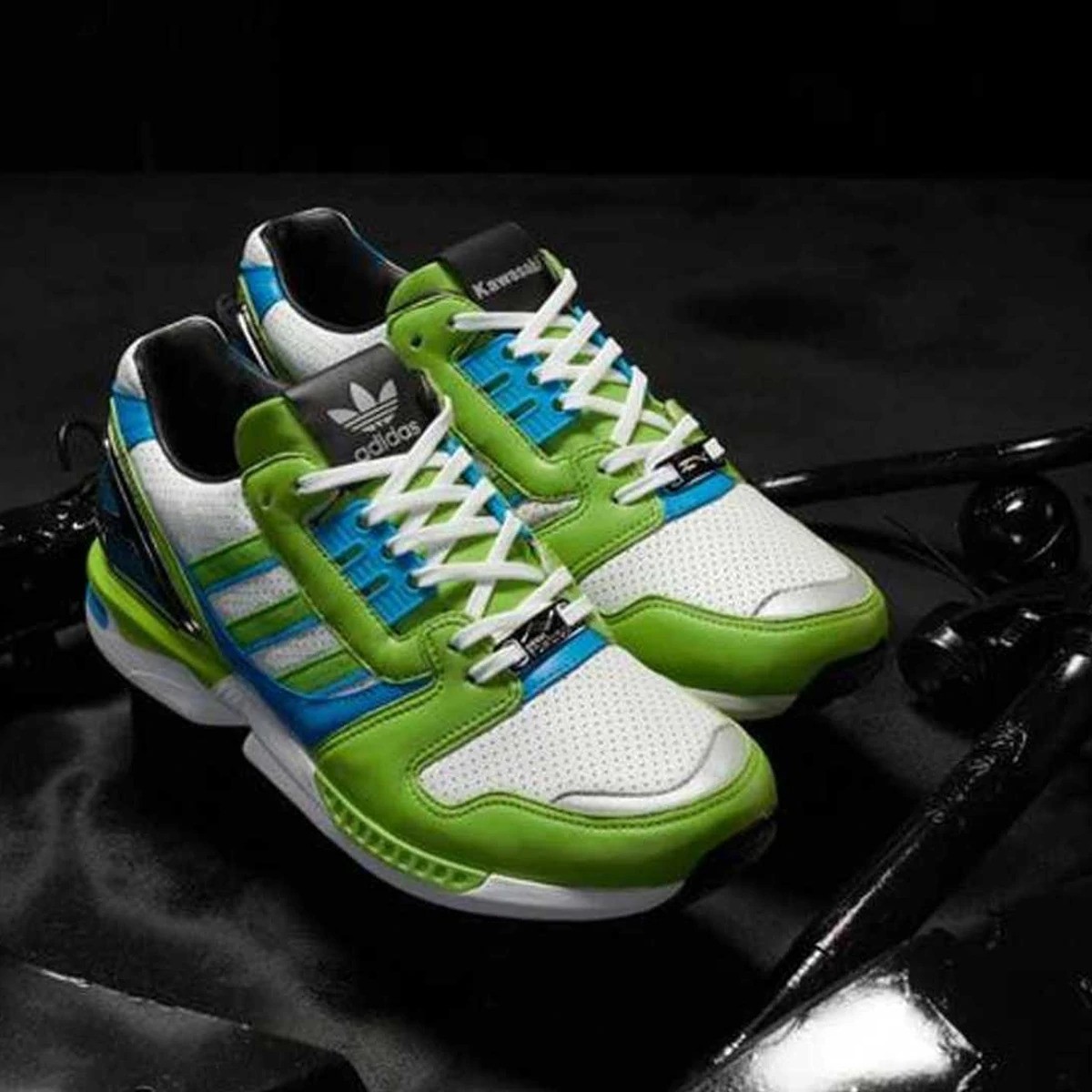 Size 13 - Kawasaki Ninja x adidas ZX 8000 White Green for sale