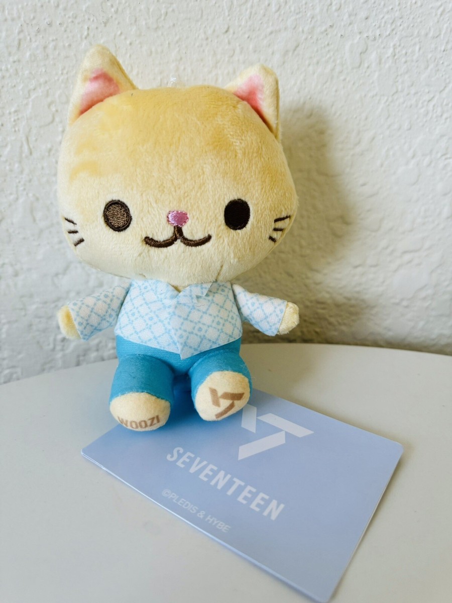 NWT Seventeen Kpop Sega WooZi Mini Plush Cat Keychain RARE Japan