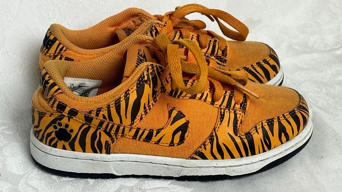 Nike Dunk Low Next Nature Tiger Stripes Toddler Sneakers DZ5633