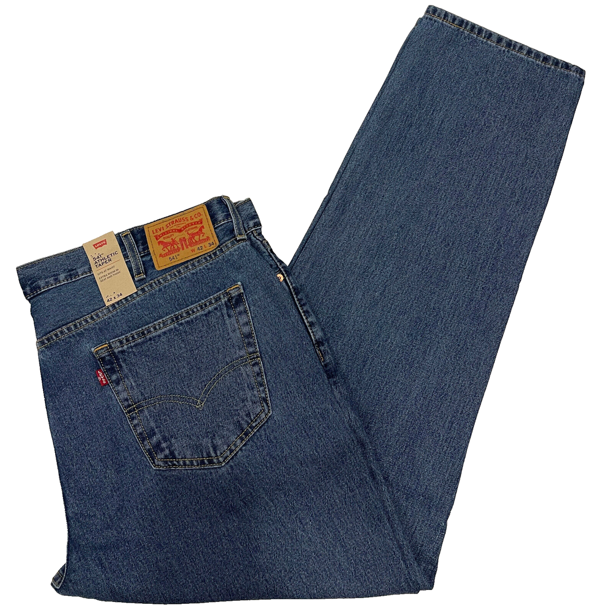 Levis 541 Athletic Taper Mens Jeans 42X34 Blue Stonewash #0334 | eBay