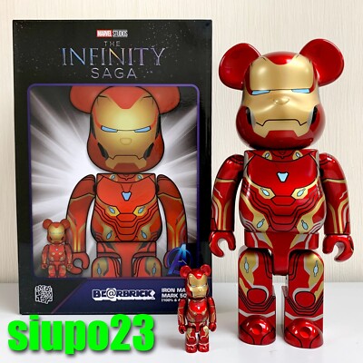 Medicom 400% + 100% Bearbrck ~ Marvel Infinity Saga Ironman Be@r
