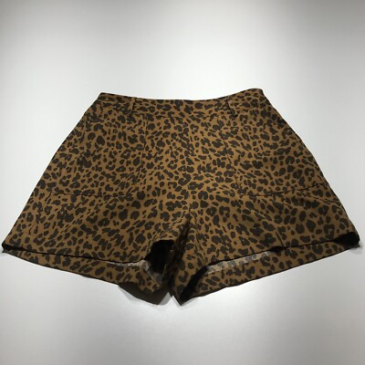 A New Day Shorts Womens Size Small Leopard Print Pull On