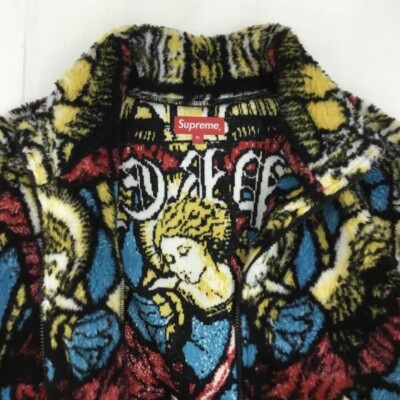 Supreme Saint Michael Fleece Jacket size XL color red blue yellow