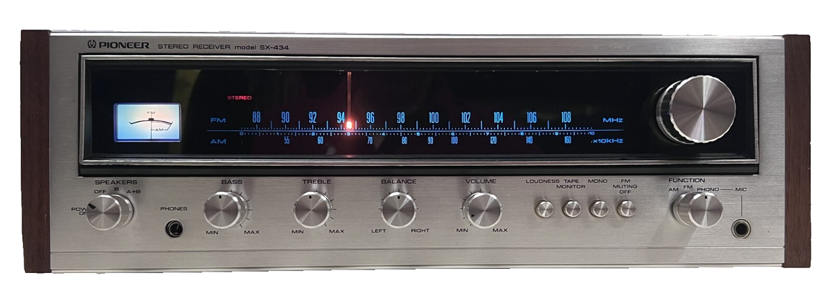 Vintage Pioneer SX-434, 15W AM/FM Stereo Receiver, 1974, Fully