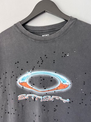 Satisfy Running x Oakley Mothtech Tee - Size Medium - Black - NEW