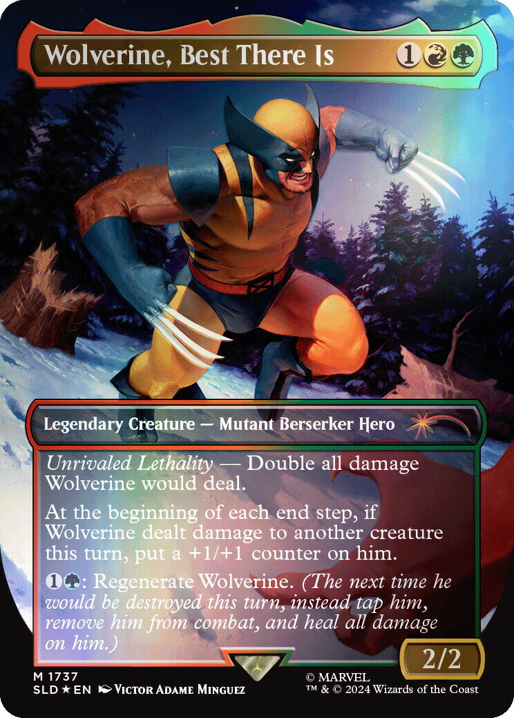 Wolverine Secret Lair x Marvel Rainbow Foil Edition MTG Magic The
