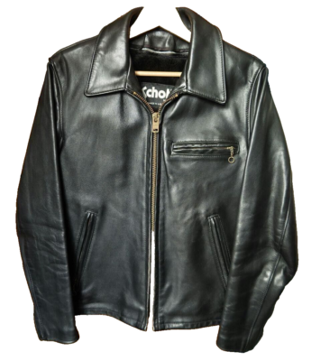 Schott 642 Collar Single Riders Jacket Blouson Men Size 34 Leather